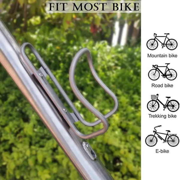 Bike Water Bottle Cage, Titanium Lightweight Bicycle Water Bottle Holder for Outdoor Cycling, Suitable for BMX, Road, MTB Mountain Bike photo-5