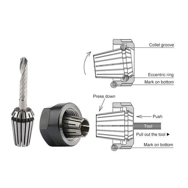 High Quality ER20 Spring Clamps Collet Chuck Milling Machine Clamp Set Morse Holder Cone for CNC Milling Lathe Tool photo-5