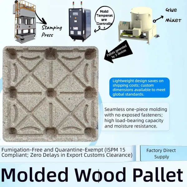 Customizable Molded Wood Pallets — Fumigation-Free for Export Clearance — Heavy-Duty & Deformation-Resistant photo-2