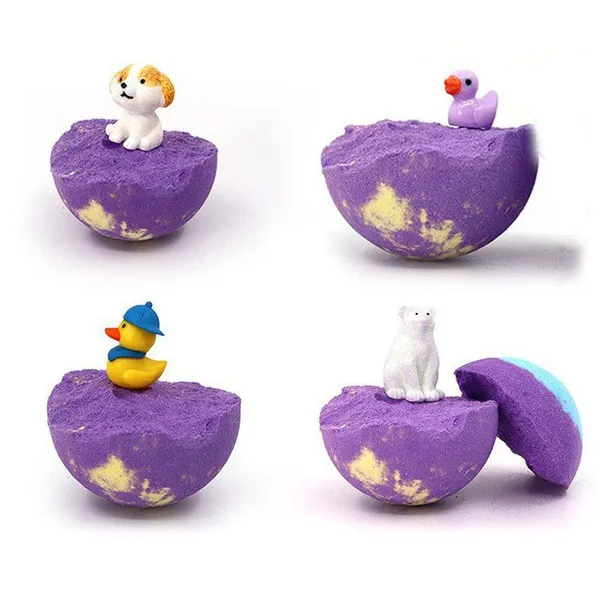 Wholesale Rainbow Bath Bomb With Surprise Figurines Gift for Kids & Adults OEM/ODM Customizable Bath Fizzies With Toys Inside