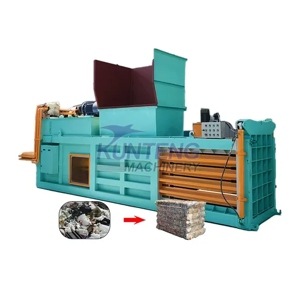 Horizontal Waste Paper Packaging Machine Easy to Pull Beverage Bottle Pressing Bundling Machine EPC