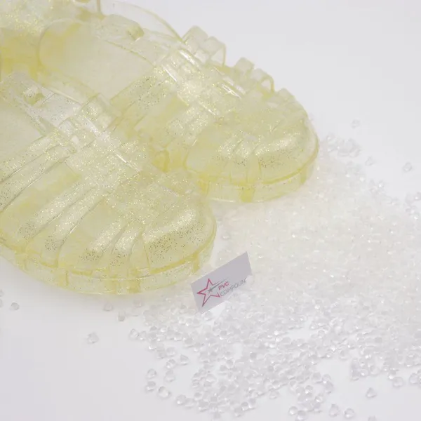 Crystal Virgin PVC Pellets PVC Raw Material for Sandals Manufacturing
