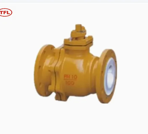 Fluorine Lined Ball Valve Acid and Alkali Corrosion Resistant Cast Steel Lined With PTFE Carbon Steel Flange Ball Valve GB Pn16 photo-2
