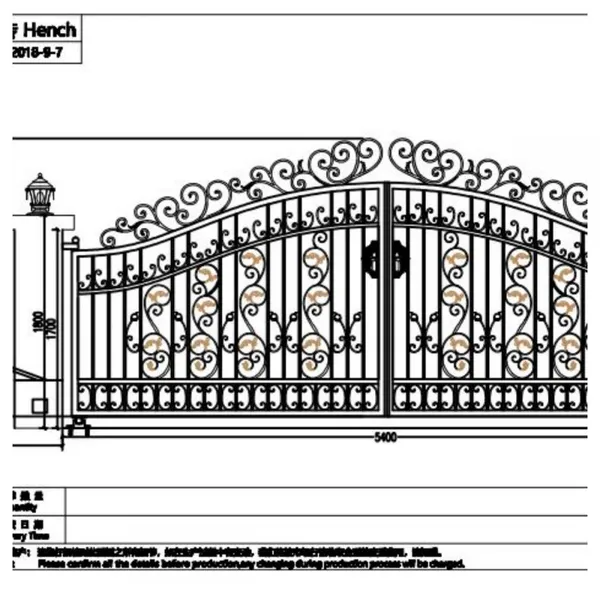 China Wrought Iron Gate Aluminum Gate Design photo-4