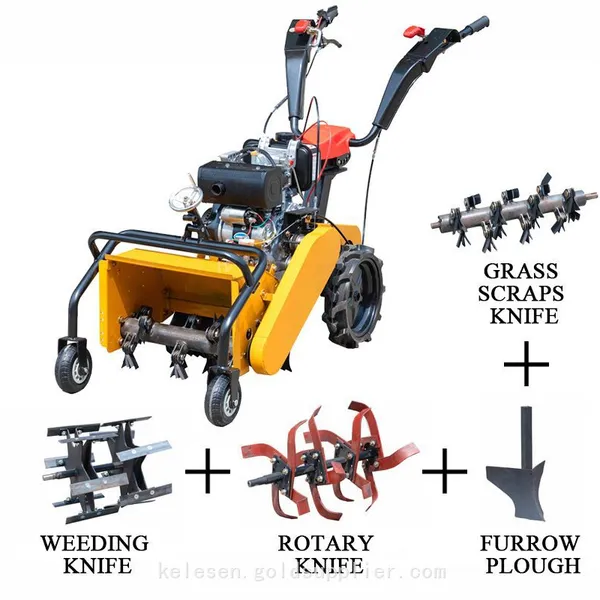 Kelesen Small Farm Garden Cultivator Power Weeder Agriculture Weeding Machine for Maize Vegetable Farm Rice Field