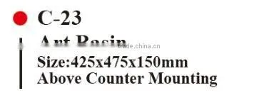 C-23 Modern Bathroom Design, Quality Square Art Basin, Bathroom Countertop Ceramic Washbasin Bowl photo-2
