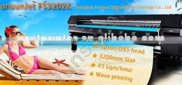 Strong Body Funsunjet FS3202K 3.2m / 10ft Sublimation Printer With DX5 Head Fast Printing Speed photo-6
