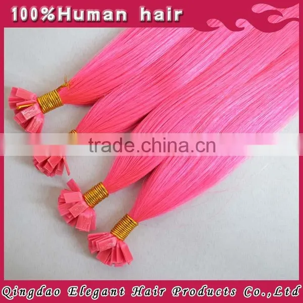 100% Hot Selling Cheap Price Italian Keratin Remy Russian Hair Fan Tip Hair Extensions photo-6