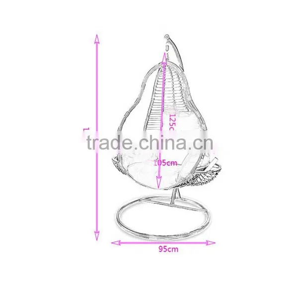 New Design Rattan Hanging Indoor Swing Bubble Chair For Kids Teardrop Swing Chair photo-6