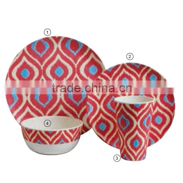 Restaurant 4 Piece Set Of Dinner Plates Bamboo Fiber New Quality Choice photo-3