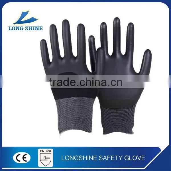 High Profermance 15G Nylon Liner 3/4 PU Coated on the Palm Anti-static Work Safety Glove photo-3