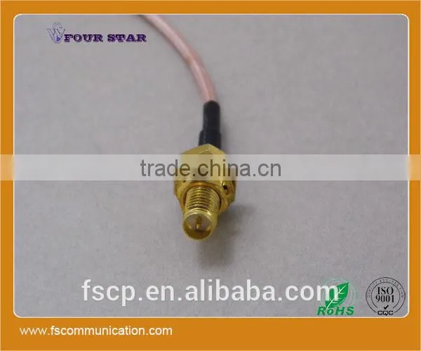 RG316 Cable Assembly With SMA RP-Female Bulkhead to MCX Male Right Angle Connector photo-4