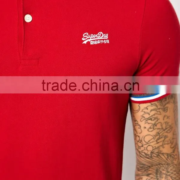 Polo Shirt :Self Fabrics Collar Polo Shirt photo-3