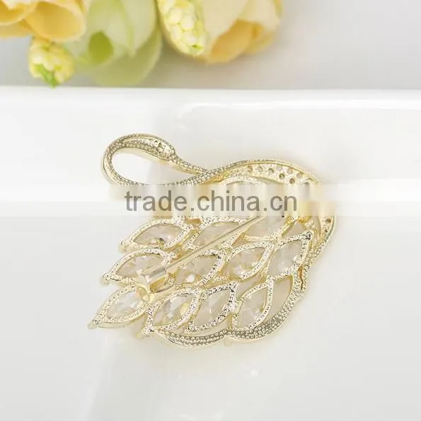 Platinum Plated Designer Swan Brooch With AAA+ Cubic Zircon Micro Pave Setting for Women and Men photo-3