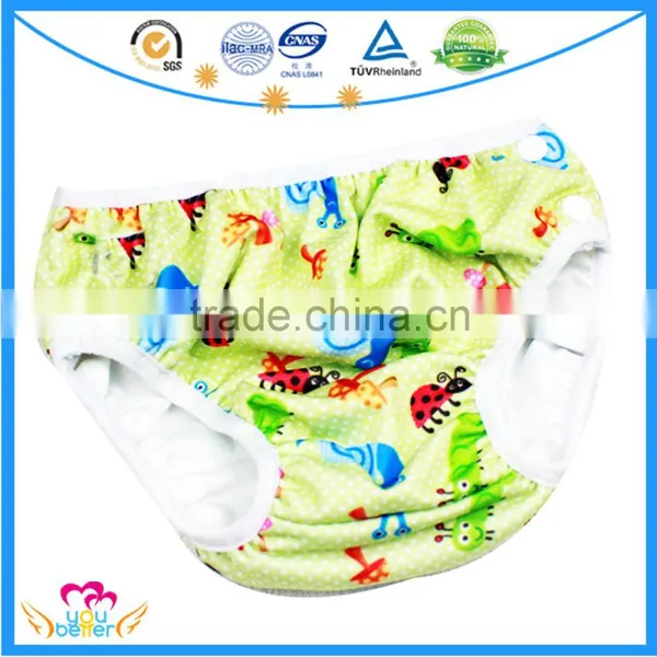 New Pattern Baby Swim Cloth Diapers Washable Reusable Swimsuits Infant Swimwear