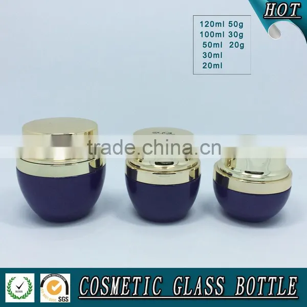 Purple Colored Cosmetics Glass Serum Dropper Bottle and Skin Face Cream Jar With Silver Cap photo-3