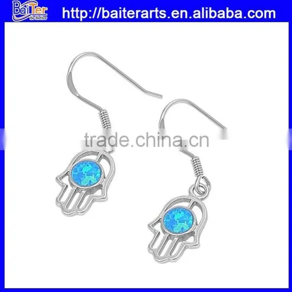 Wholesale Opal 925 Sterling Silver Round Opal Stud Earring With Pink Opal Stone photo-6