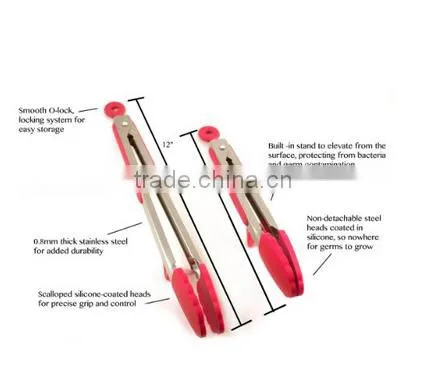 9"&10" Kitchen Utensils Stainless Steel Food Tong photo-5