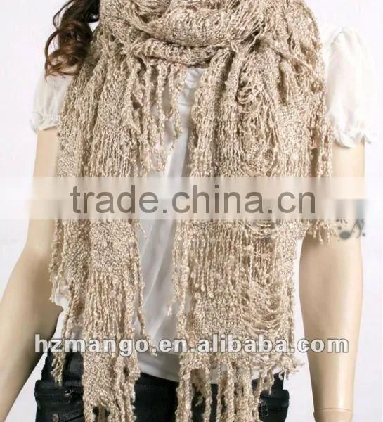 Latest Fashion Crochet Kniting Winter Tessel Scarf