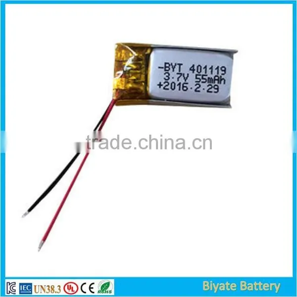 Newest Cheapest 55mAh 3.7V Li-polmer Battery Small 401119 photo-2