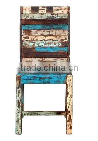 INDIA COLORFUL ROSEWOOD DINING CHAIR , Multi Color DISTRESSED DINING CHAIR photo-2