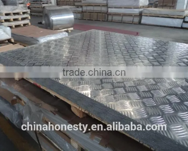Five Bar Alloy 5083 5052 5754 Aluminum Chequred Plate photo-2