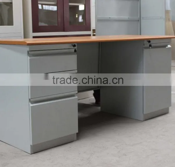 High Quality Cheap Stainless Steel Double Sided Office Desk With Drawers photo-3