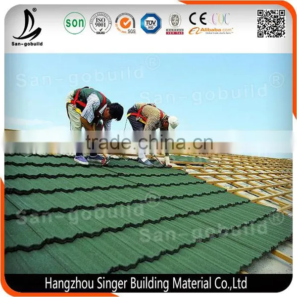 Africa Market Aluminum Zinc Roofing Sheet, Stone Coated Metal Roof Tile For House Plan photo-3