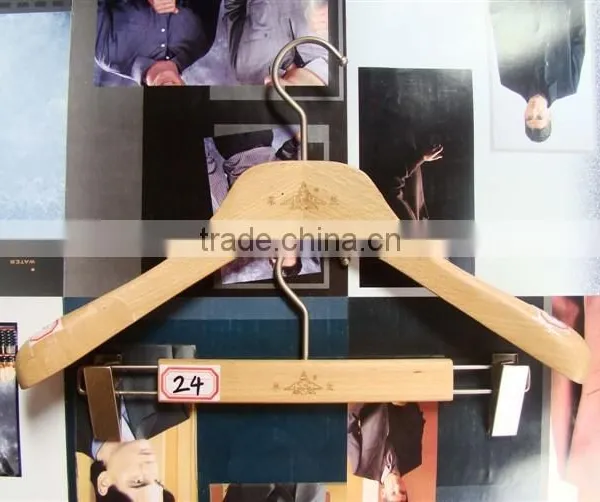 Natural High Quality Wooden Hanger Top Wooden Hanger Long Hook Hanger photo-6