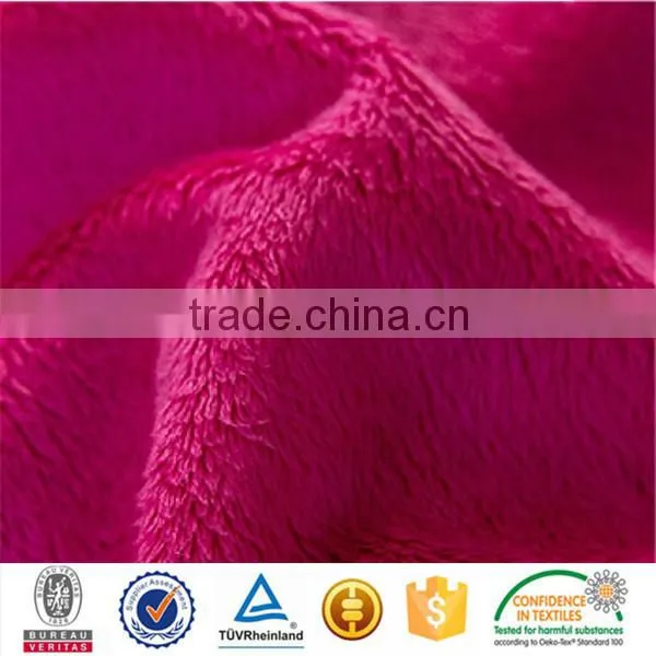 100%polyester Knitted Super Soft Micro Mink Velour Fabric photo-3