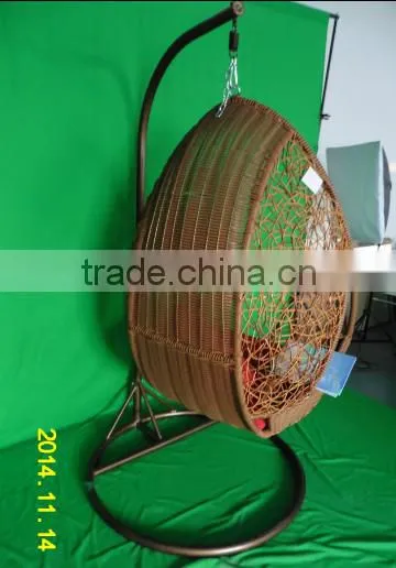 0503balcony Garden Elegant Comfortable Rattan Hanging Swing Egg Chair YPS080 photo-3