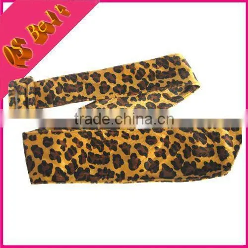 Fashion Leopard Dress Satin Ribbon Belts For Woman
