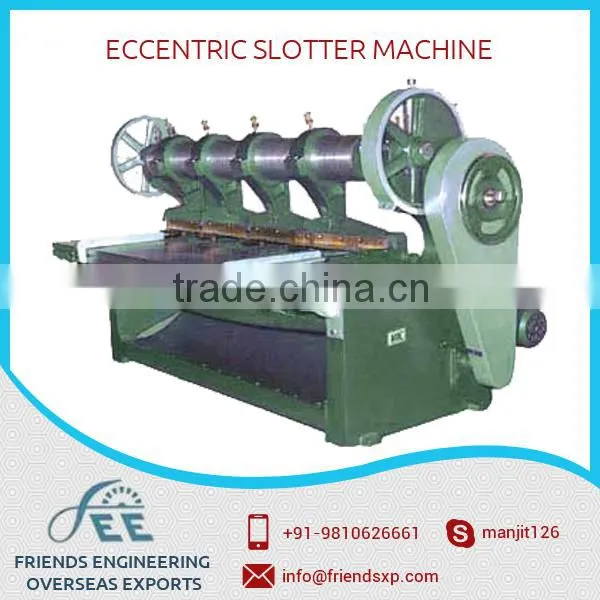 Three Slots And One Corner Cutting Done Simultaneously On Eccentric Slotter Machines