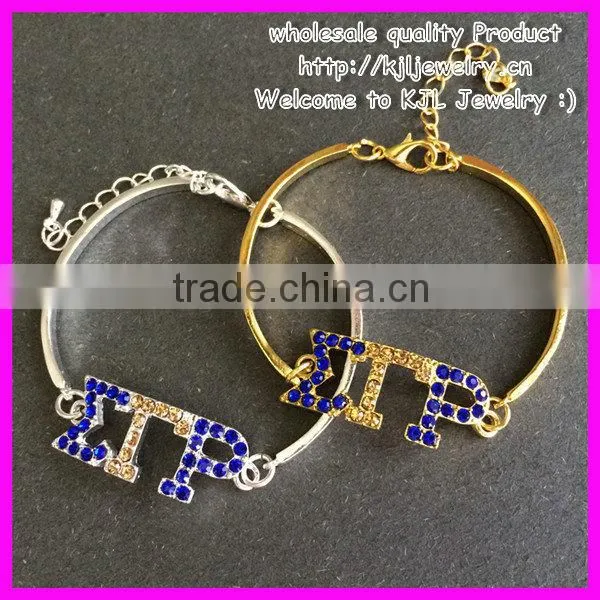 GZKJL-BL0104 Newest Gold Silver Bangle Bracelet, Rhinestone Rho Bracelet