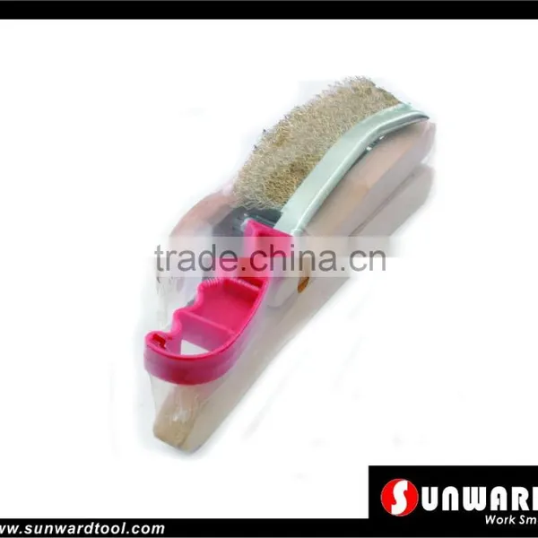 4PC Wooden Handle French Style Wire Brush Set Knife Brush