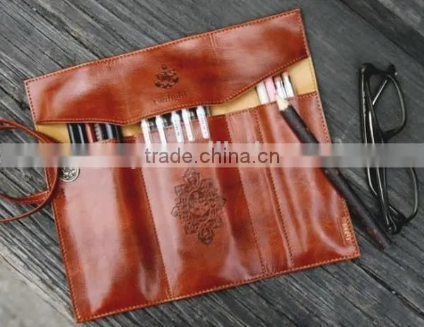 City Twilight Creative Pencil Bag Roll Leather Make Up Cosmetic Pen Case Pouch Purse Bag For School photo-4
