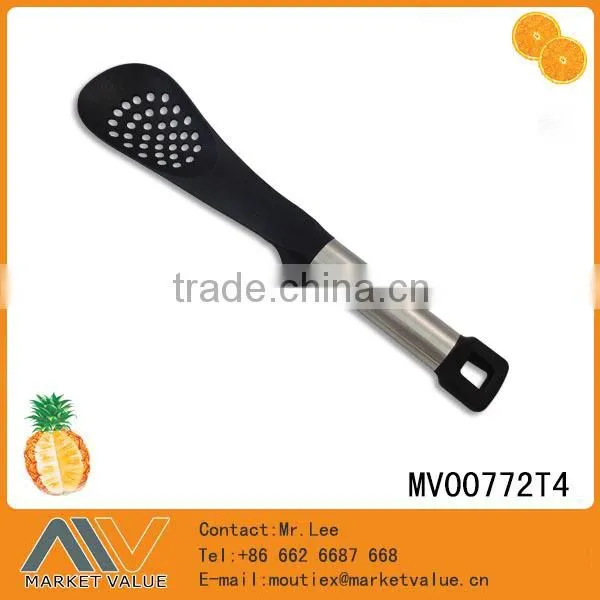 NYLON SILICONE HIGH HEAT RESISTANT COOKING STAINLESS HANDLE SLOTTED TURNER SLICE photo-2