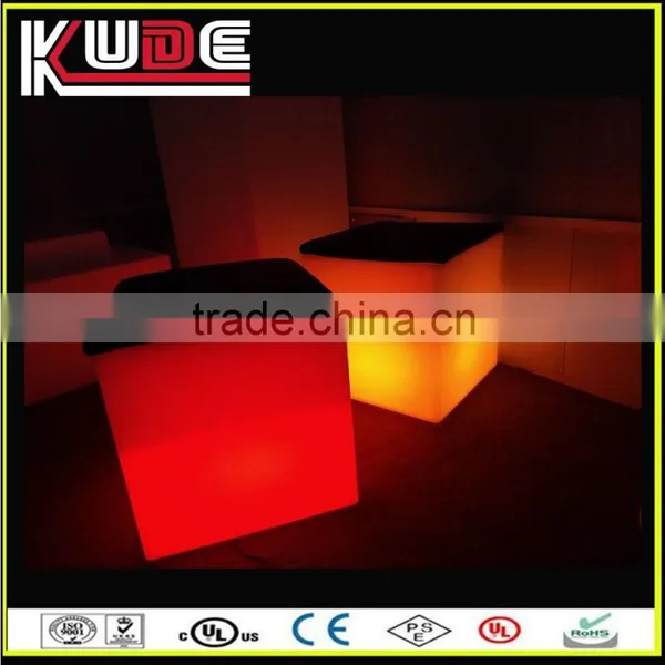 2 in 1 Plastic Bar Square Stools With Ice Bucket and LED Light photo-4