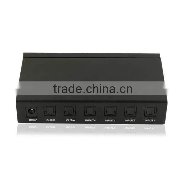 Spdif Digital Optical Audio Matrix 4x2 photo-2