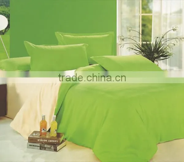 2015 Hot Microfiber Solid Color Match Bedding Set Plain Color photo-2