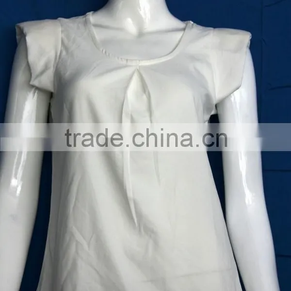 White New Design Summer Blouse Ladies