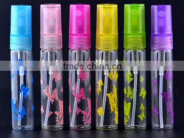The Butterfly Frosting 5 ml Cosmetic Packaging Bottle Perfume Bottles Portable Perfume Spray Bottle Glass Drawn Tube Bottles photo-2