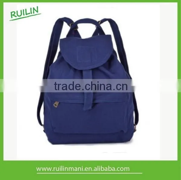 Leisure Drawstring Backpack Canvas photo-4