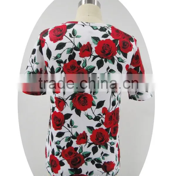 White Flowers All-over Printed Chic Top photo-5