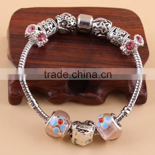 Fashionabe Custom Design European Beads Metal Charm Bracelets for Women photo-4