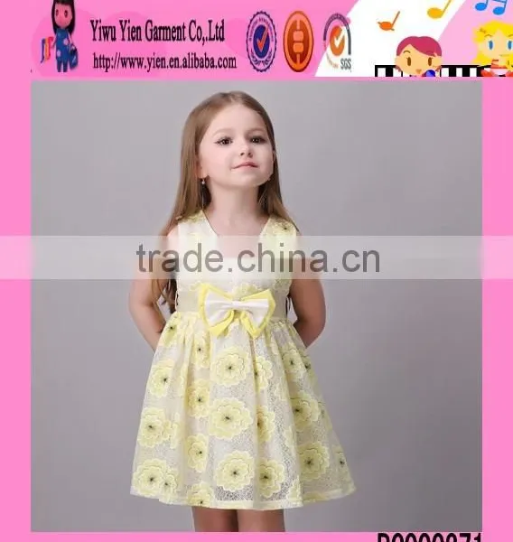 2016 Europe Market Sleeveless Kids Clothes Girls Dresses Summer Stylish Kids Beautiful Model Dresses photo-3