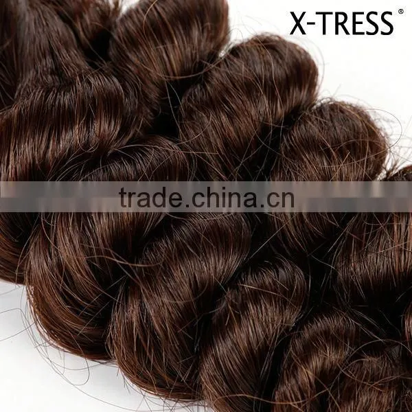 18inch Fumi Medium Brown 4 3 Pcs Good Quality High Tempreture Fibre Synthetic Hair Weft Bundle Weaves photo-6