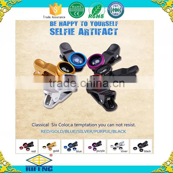 Factory Direct Sale 3 IN 1 Univeral Mobile Phone Clip Lens Fish Eye+wide Angle+ Macro Lensescell Phone Camera photo-5