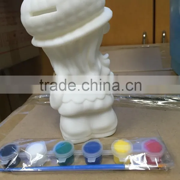 White Little Girl Plastic Toy,DIY Color Painting Toy,Custom Money Box Toy photo-4