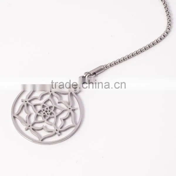Wholesale Chakra Jewelry Fashion Long Chain Necklaces Flower Pendant photo-2